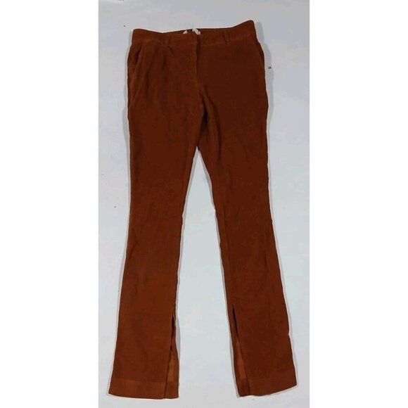 A.L.C. Javier Corduroy Pants Split Flare Leg Size 0 Rust Brown Fall Boho Western - Picture 1 of 11